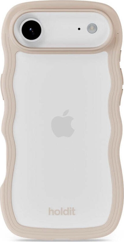 iPhone Air Wavy Deksel - Light Beige / Transparent