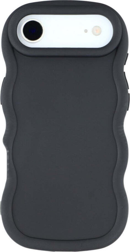 iPhone Air Fleksibelt Plast Wavy Deksel - Svart