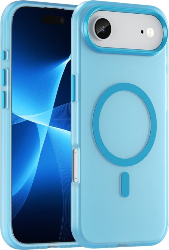 iPhone Air Hybrid Plast Deksel – MagSafe Kompatibel – Matt Gjennomsiktig / Blå