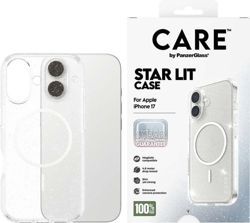 iPhone 17 FLAGSHIP Urban Explorer Deksel - MagSafe Kompatibel - Transparent / Star Lit