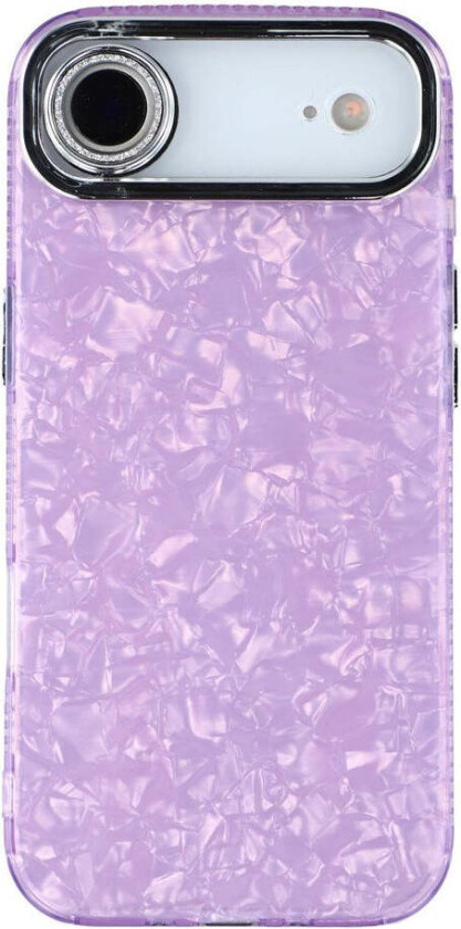 iPhone Air Hybrid Plast Deksel m. Innebygd Kameralinsebeskyttelse - Perlemorsmønster / Lilla