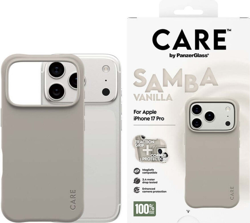 iPhone 17 Pro Fashionable Samba Deksel - MagSafe Kompatibel - Vanilla