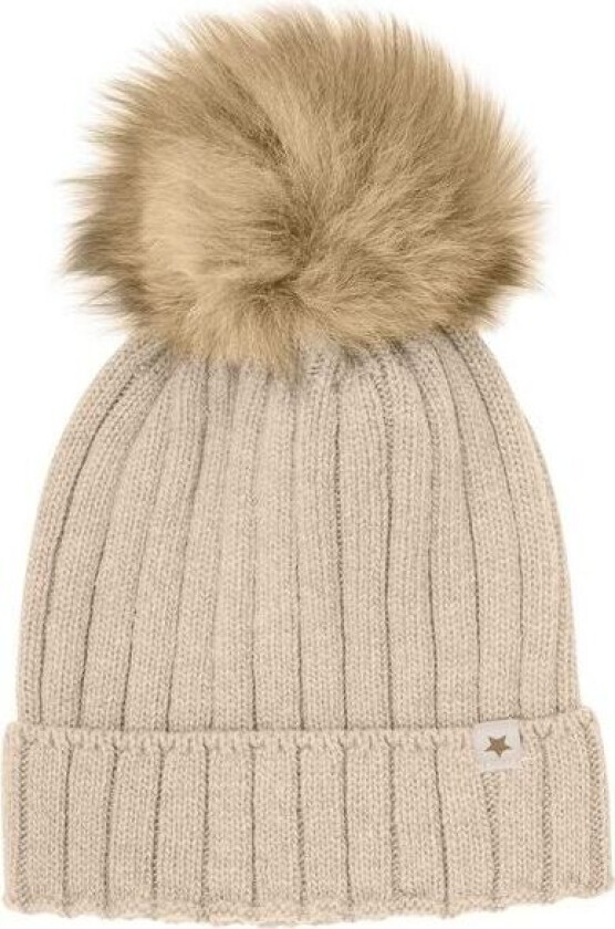 HUTTEliHUT Vinterlue ull barn alpakkadusk, Sand Melange