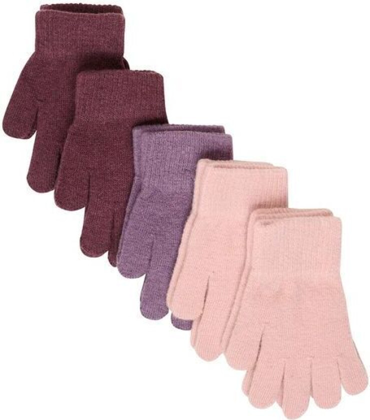 Celavi 5-pack vanter i ull til barn, Misty Rose