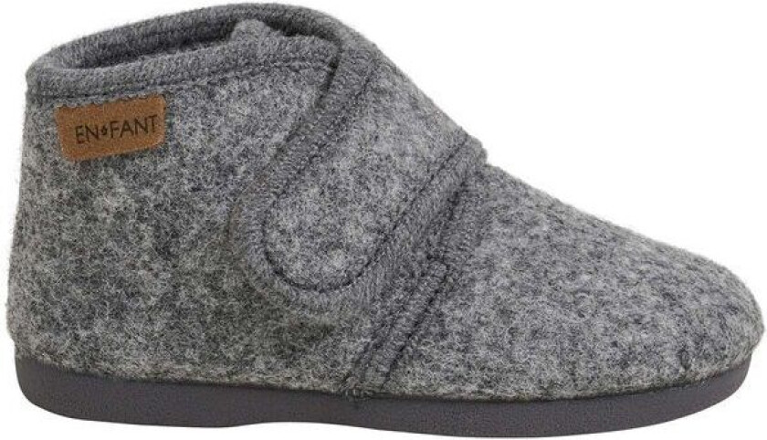 En Fant ulltøfler til baby og barn, Dark Gray Melange
