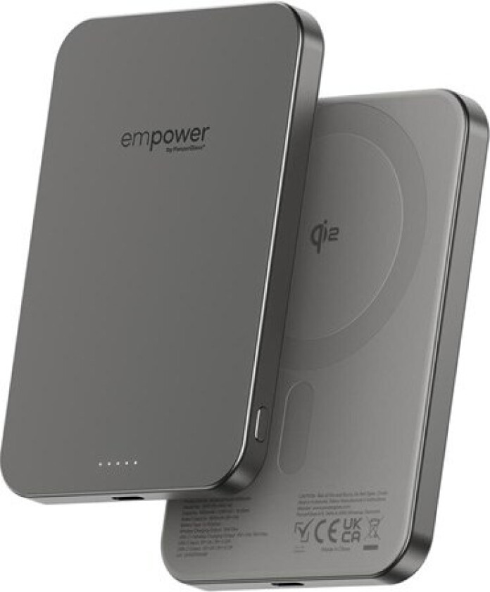 empower Bank | 5000mAh | Titanium Nødlader - Sølv - 5000 mAh