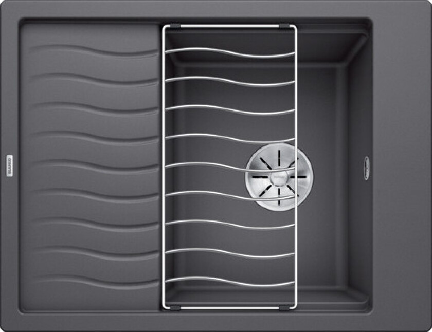 Elon 45S UX kjøkkenvask, 65x50 cm, Silgranit Klippegrå