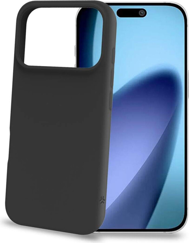 iPhone 17 Pro mykt gummideksel – svart, silikonfinish