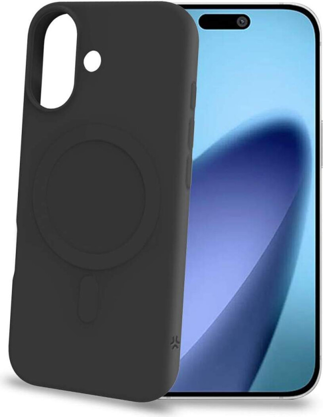 iPhone 17-deksel – MagSafe-kompatibel, svart, myk gummi