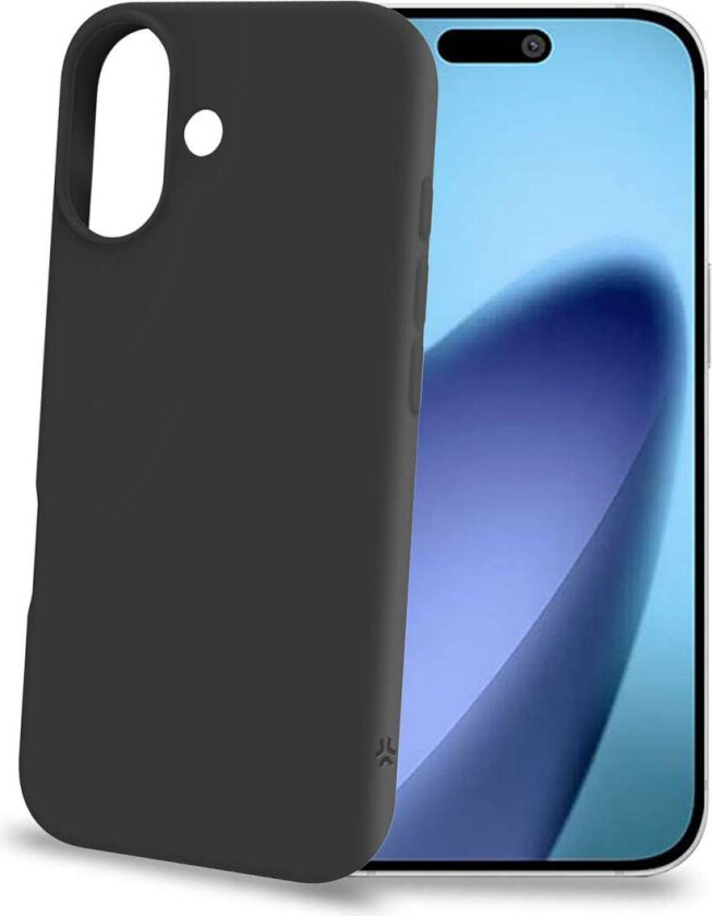 iPhone 17 mykt gummideksel – svart, ripebestandig