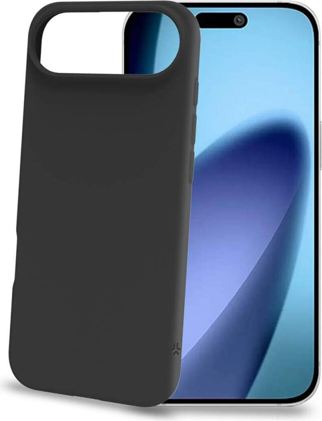 iPhone 17 Air Case, mykt gummi, svart