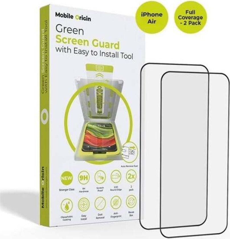 Screen Guard with easy applicator full coverage 2 pack - iPhone Air