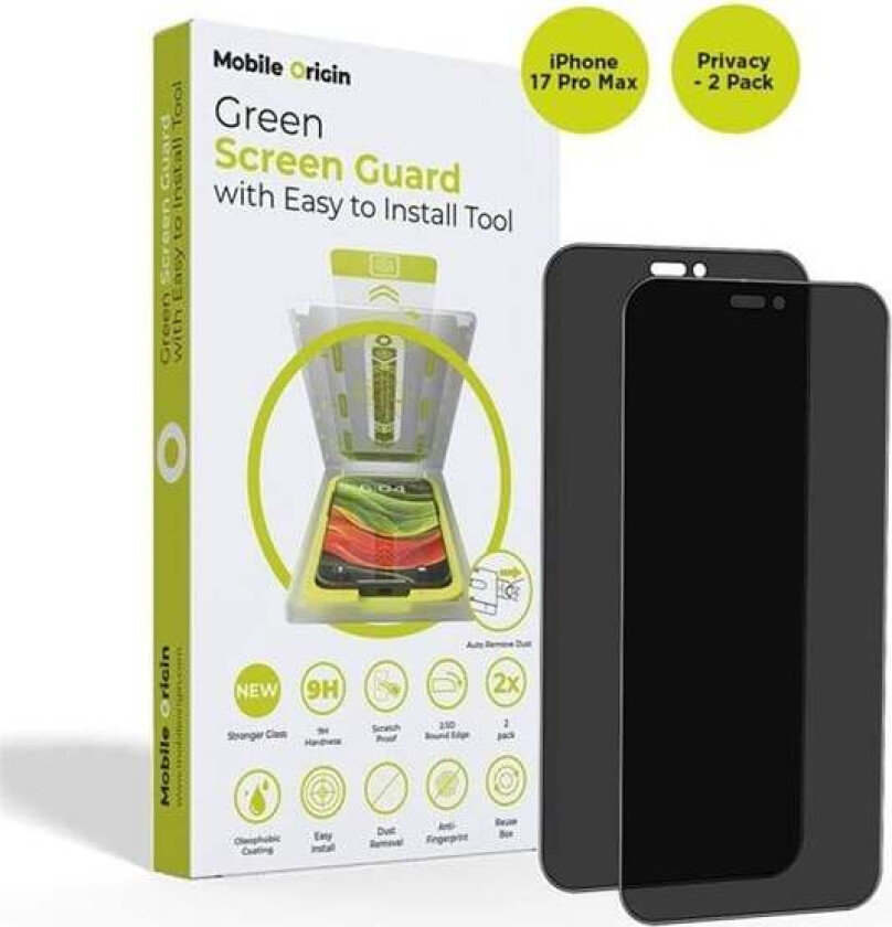 Screen Guard Privacy with easy applicator 2 pack - iPhone 17 Pro Max