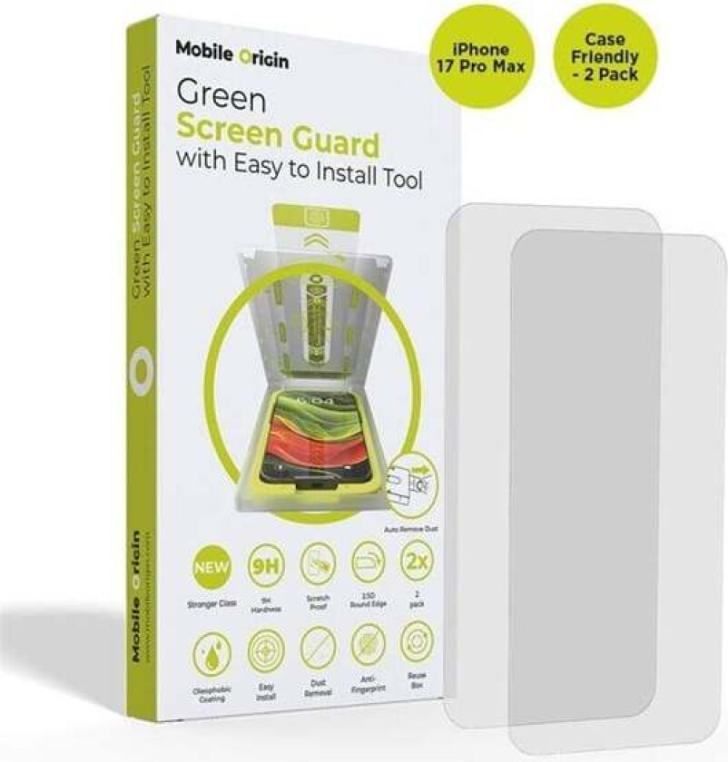 Screen Guard with easy applicator case friendly 2 pack - iPhone 17 Pro Max