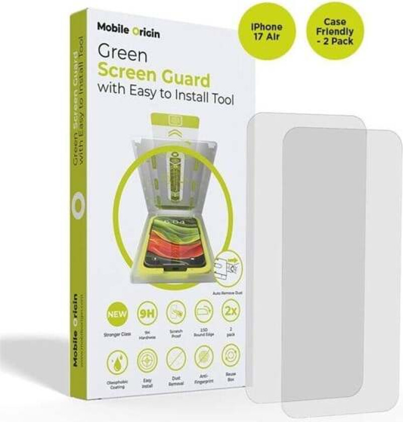 Screen Guard with easy applicator case friendly 2 pack - iPhone Air