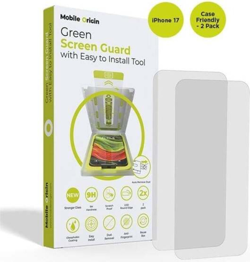 Screen Guard with easy applicator case friendly 2 pack - iPhone 17