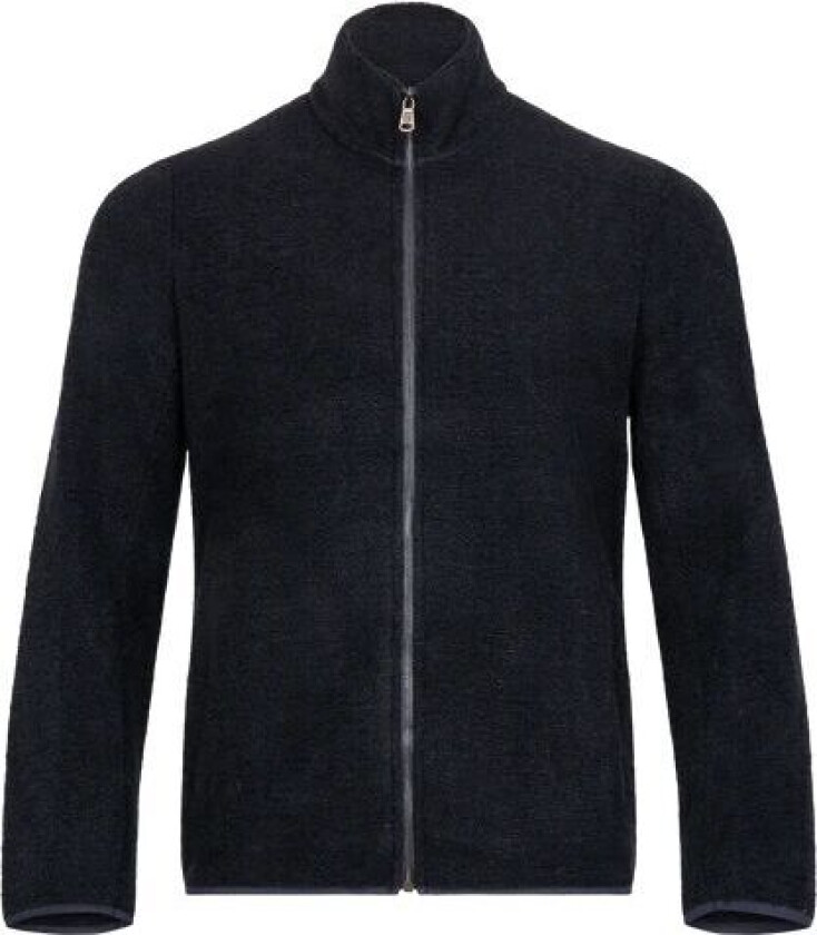 High Necked Zip Sweatshirt - Navy Blue L