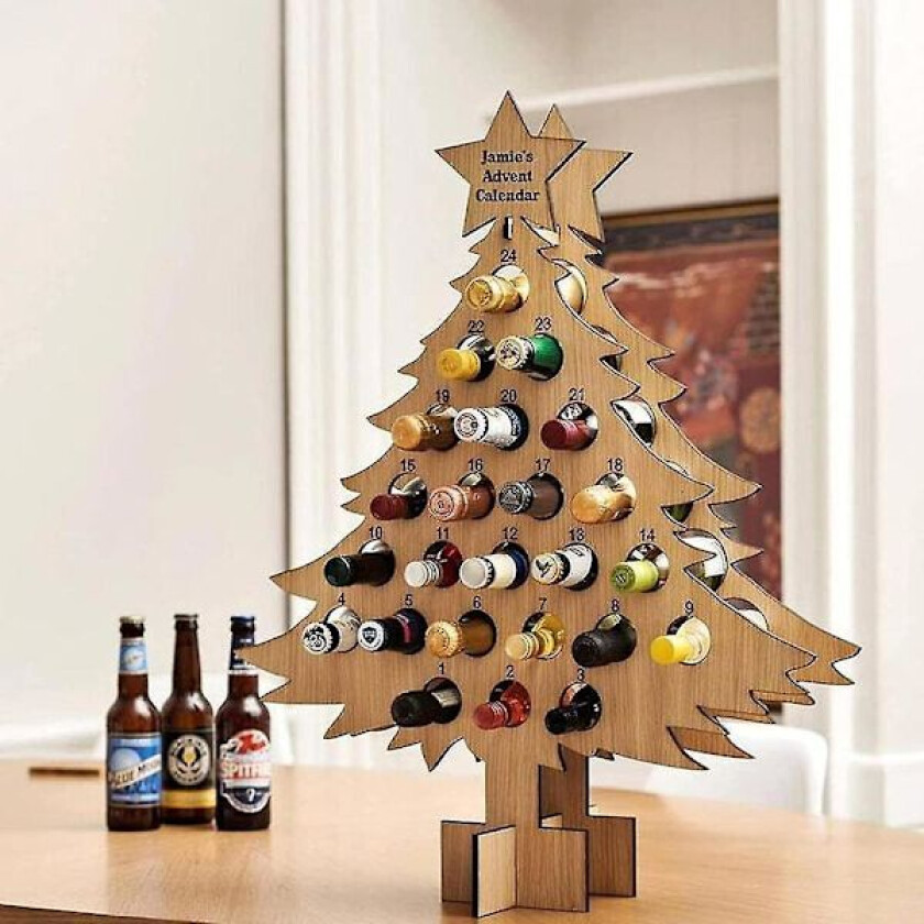 Adventskalender Vinlagring For Voksne, Juletre Adventskalender Vinlagring, Juletre Vinlagring