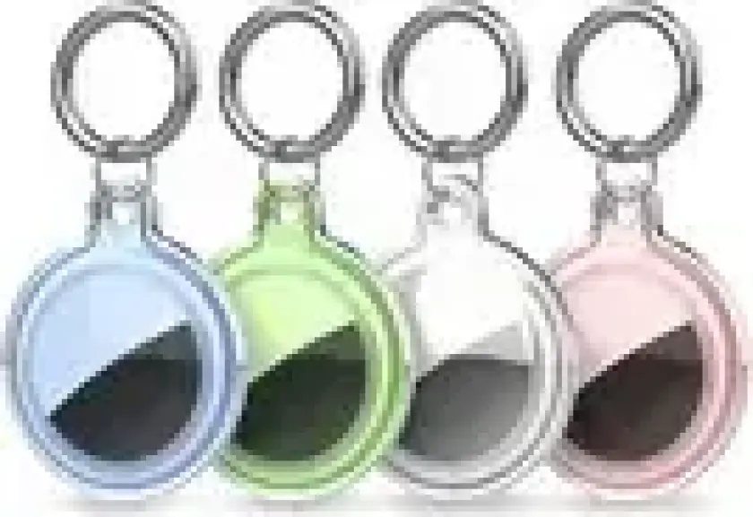 Bilde av Vanntett Apple AirTag-deksel - gjennomsiktig, grønn, blå, rosa - 4 stk