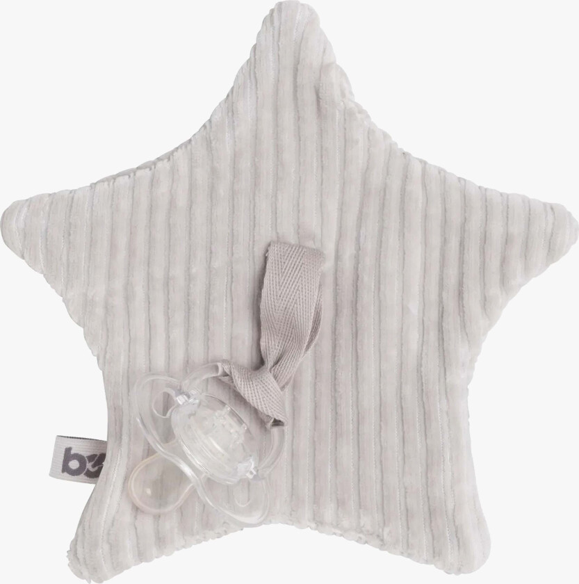 Koseklut med Smokkesnor, Pebble Grey - Gulpekluter & Babytepper - Bomull