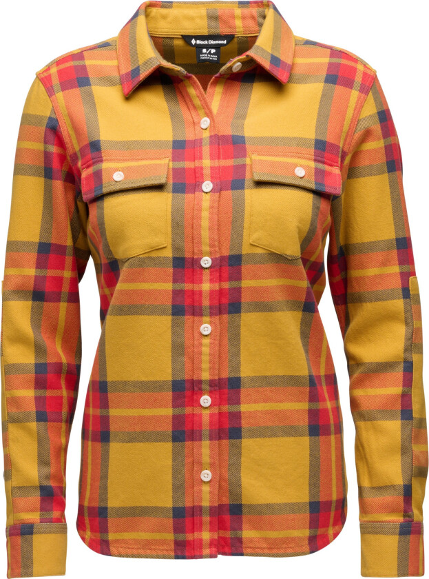 Women's Project Twill Long Sleeve Shirt Amber-Coral Red