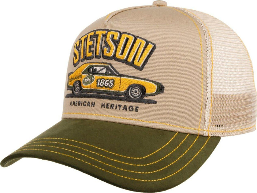 Muscle Car Heritage Trucker Cap Beige/Green