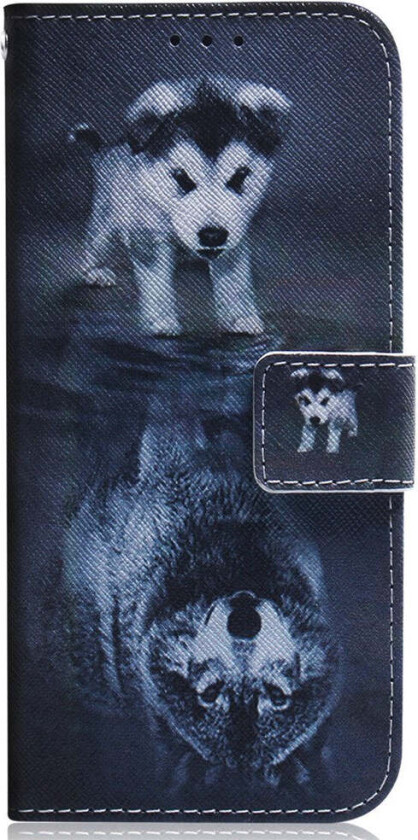 Samsung Galaxy S25 FE Kunstskinn Flip Deksel m. Motiv - Hund / Ulv