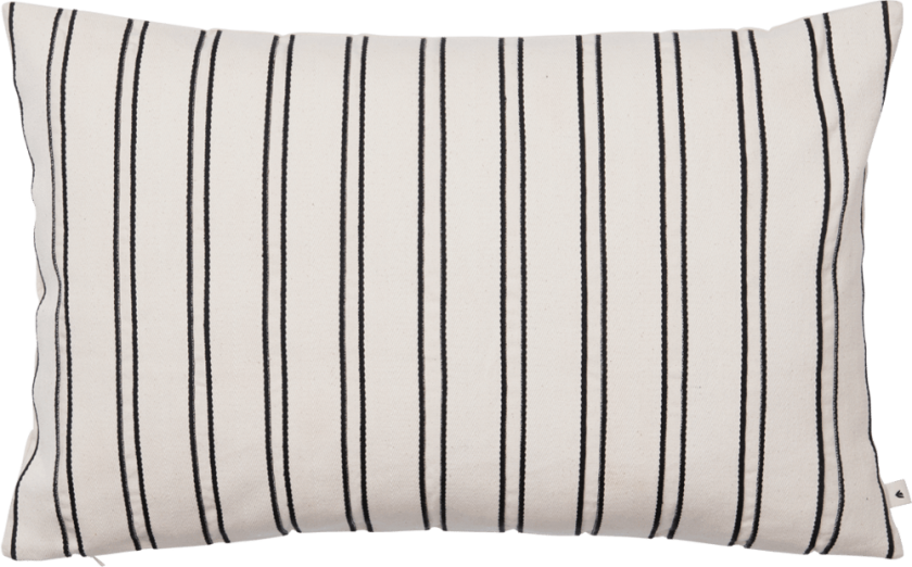 Twill putetrekk 40x60 cm Off-white-black