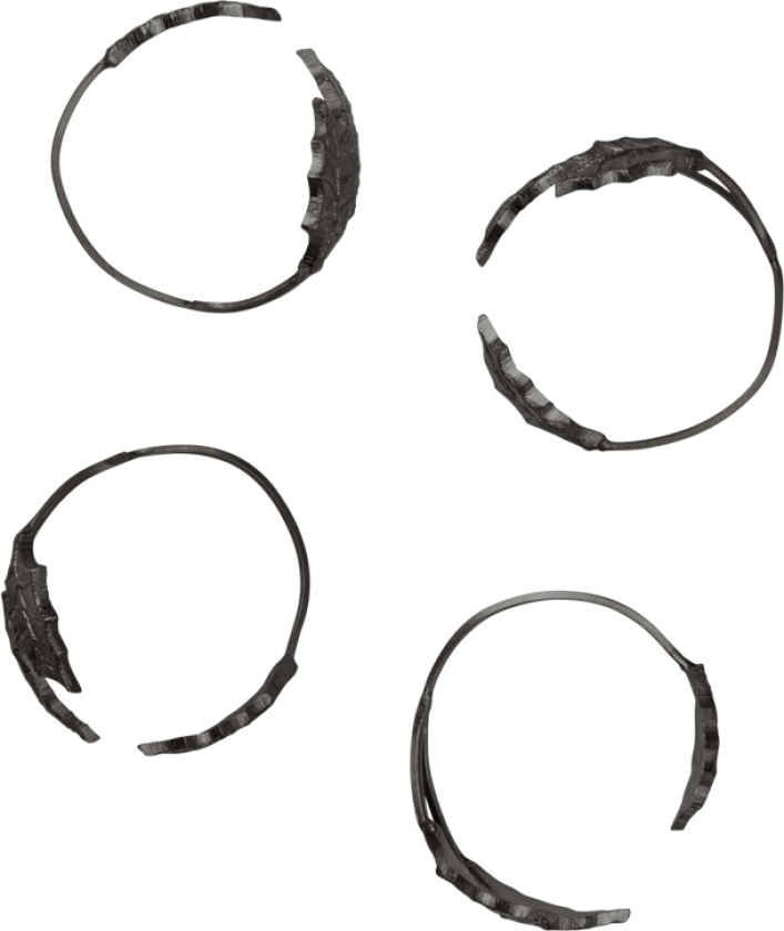 Bilde av Holly leaf serviettring Ø5,3 cm 4-pack Black Brass