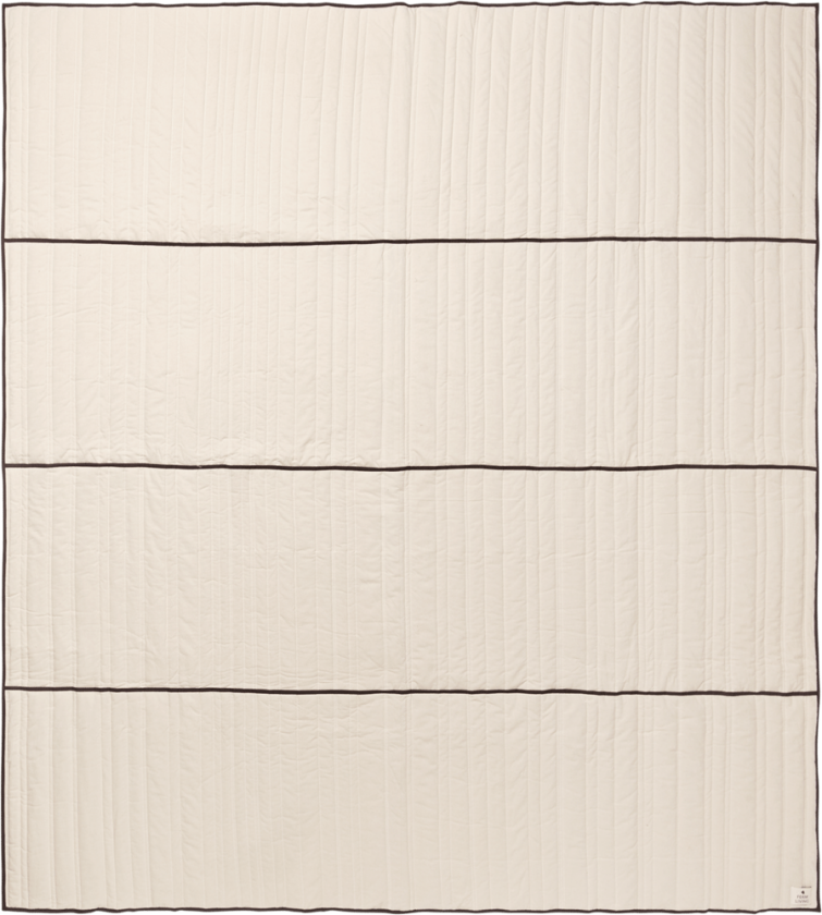 Vari quiltet sengeteppe Natural-dark chocolate, 260x230 cm