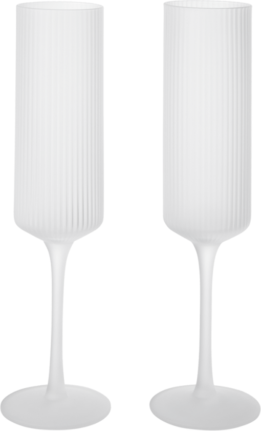 Ripple Champagne flutes champagneglass 15 cl 2-pakning Frosted
