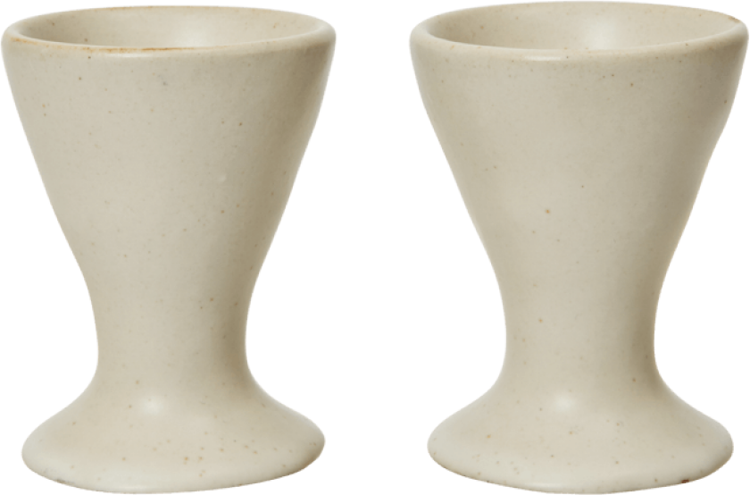 Flow eggeglass 2-stk. Off-white speckle