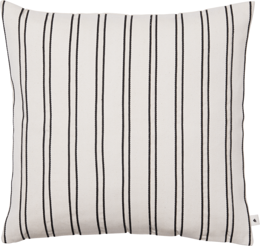Twill putetrekk 50x50 cm Off-white-black