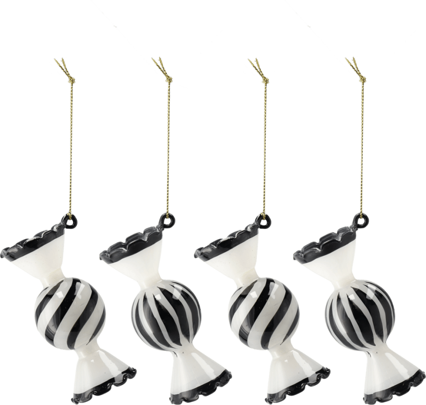 Jolly julekule 4-pk Hvit