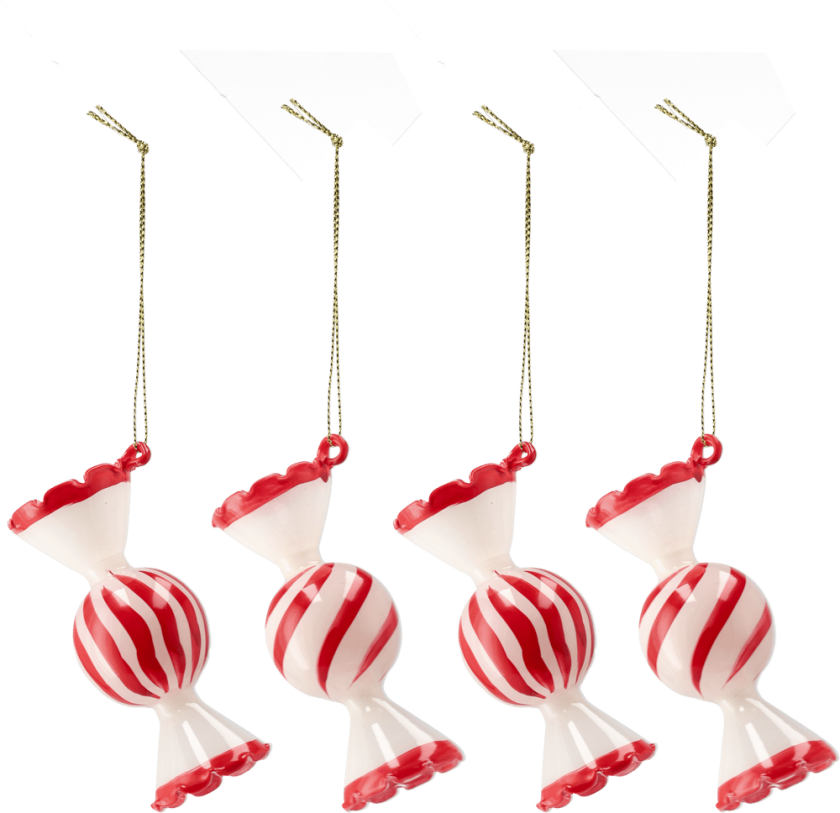 Jolly julekule 4-pk Rød