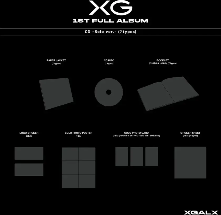 Bilde av XG Vol. 1 Jurin Version incl. Member Booklet, 2 Logo Stickers, Member Photo Poster, Member Photocard, Sticker Sheet + Member Solo Trading Card CD