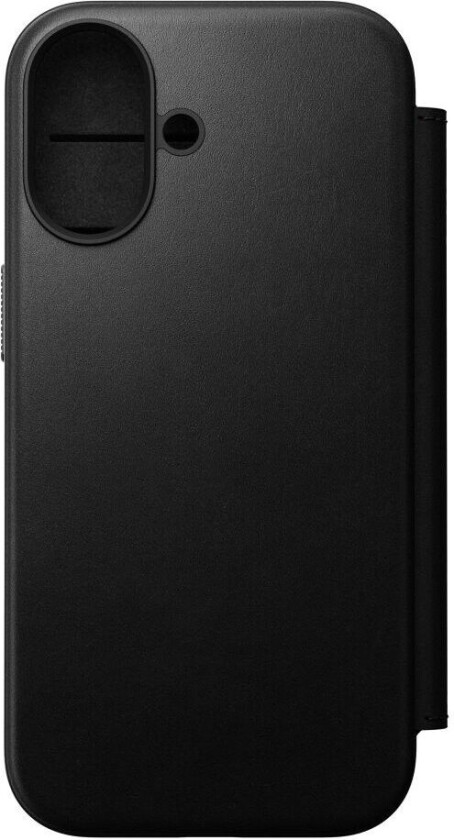 Modern skinn-foldeveske (iPhone 17) - Svart