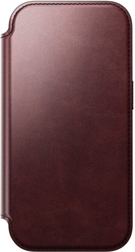 Modern Horween skinn-foldeveske (iPhone 17 Pro Max) - Burgunder
