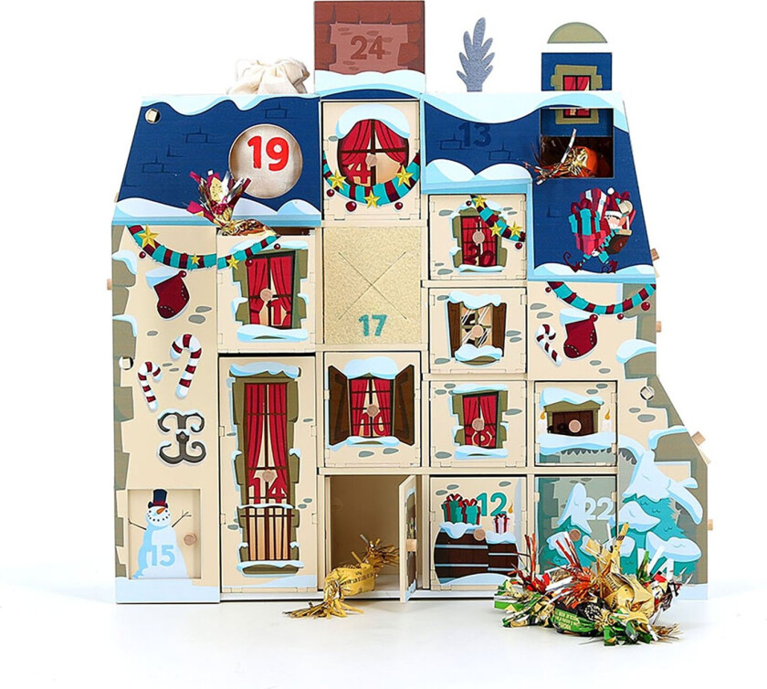 Advent Calendar - Advent House with 24 Rooms - 35 x 35 x 8 cm