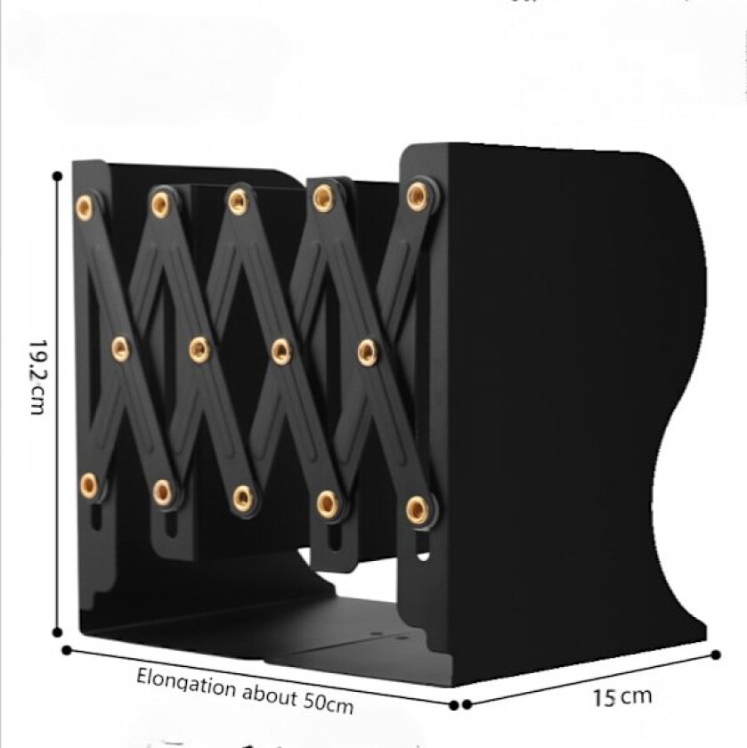 Justerbar Bokstøtte Skrivebord Bokstøttestativ Justerbar Bokhylle for Skrivebord, Hylle, Kontor, Papirvarer, Bokstativ Sklisikre Bokstøtter med Pe