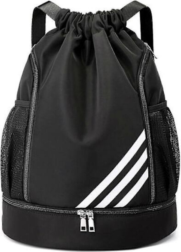 Bilde av 2023 Ny Drawstring Ryggsekk Sports Gym Bag med Internt Rom og To Vannflaskeholdere