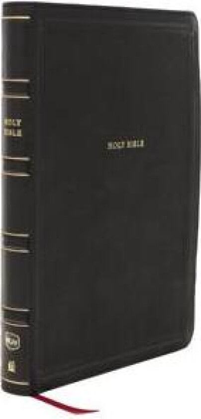 NKJV Giant Print End-of-Verse Reference Bible, Black Leathersoft, Red Letter, Comfort Print