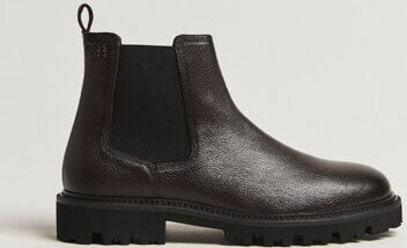 Boss BLACK Julyo Leather Chelsea Boot Dark Brown