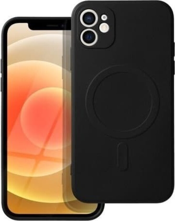 OEM SILIKONE MAG COVER Deksel Kompatibel med MagSafe for IPHONE 12 Mini Black