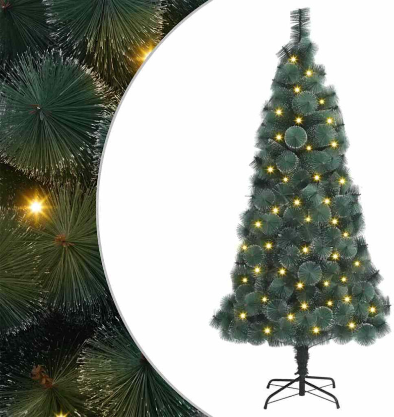 Kunstig juletre med LED -stripelys grønn 40 x 40 x 180 cm PET