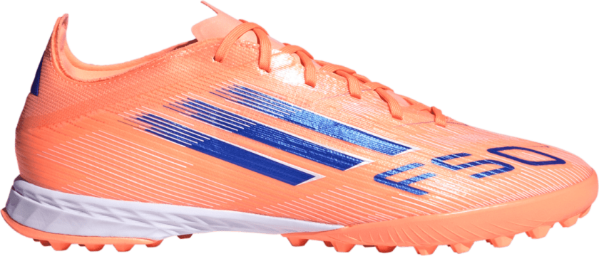 F50 Pro TF Coral Blaze - Oransje/Lucid Blue/Fottøy Hvit - Turf (TF), størrelse 44