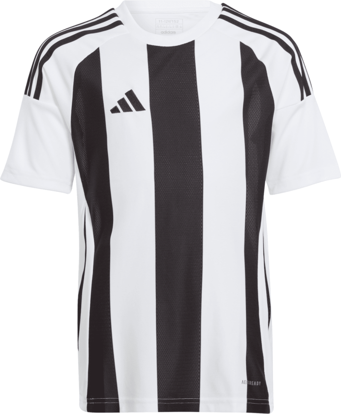 Spillerdrakt Striped 24 - Hvit/svart Barn, størrelse 128 cm
