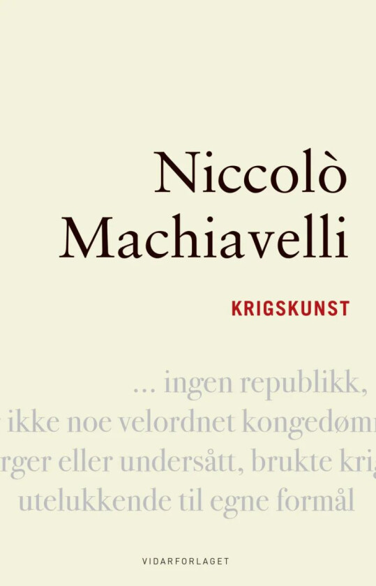 Krigskunst av Niccolo Machiavelli