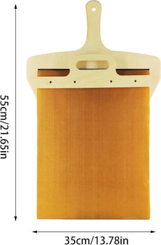 Skyvbar Pizzaspade Magisk Non-stick Pizzaspade Pizzaspatel Med Trehåndtak Kake Løfter Overføringsbrett Kjøkken Pizzaspade-WELLNGS 35x55CM