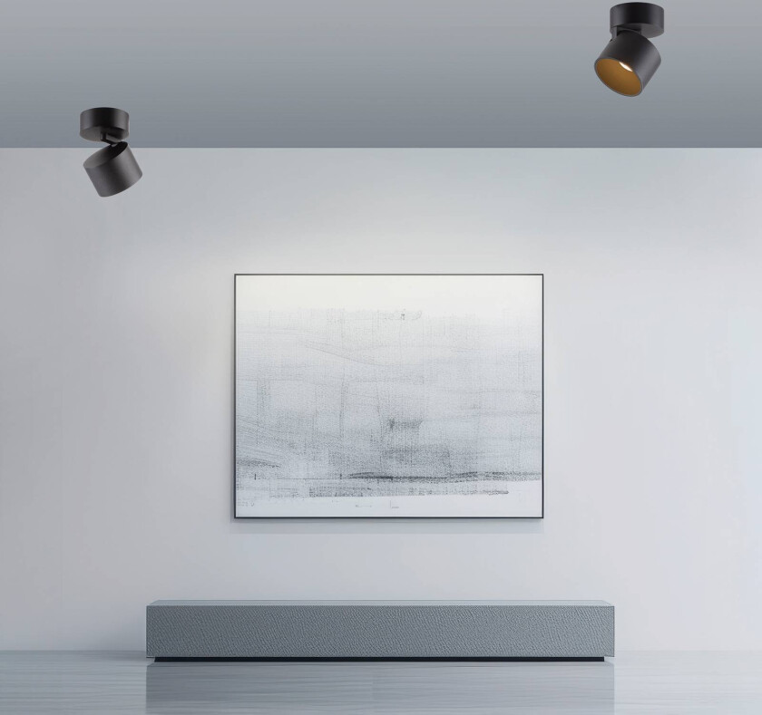 PURE LED-downlight Cup, svart, Ø 9,5 cm, metall